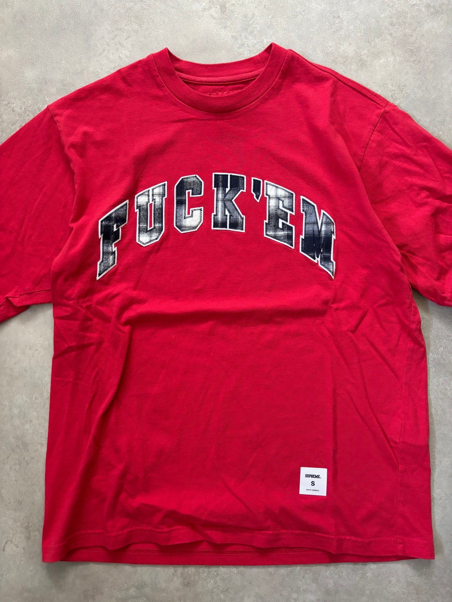 Supreme Fuck Em Plaid S/S Top (Str. S)