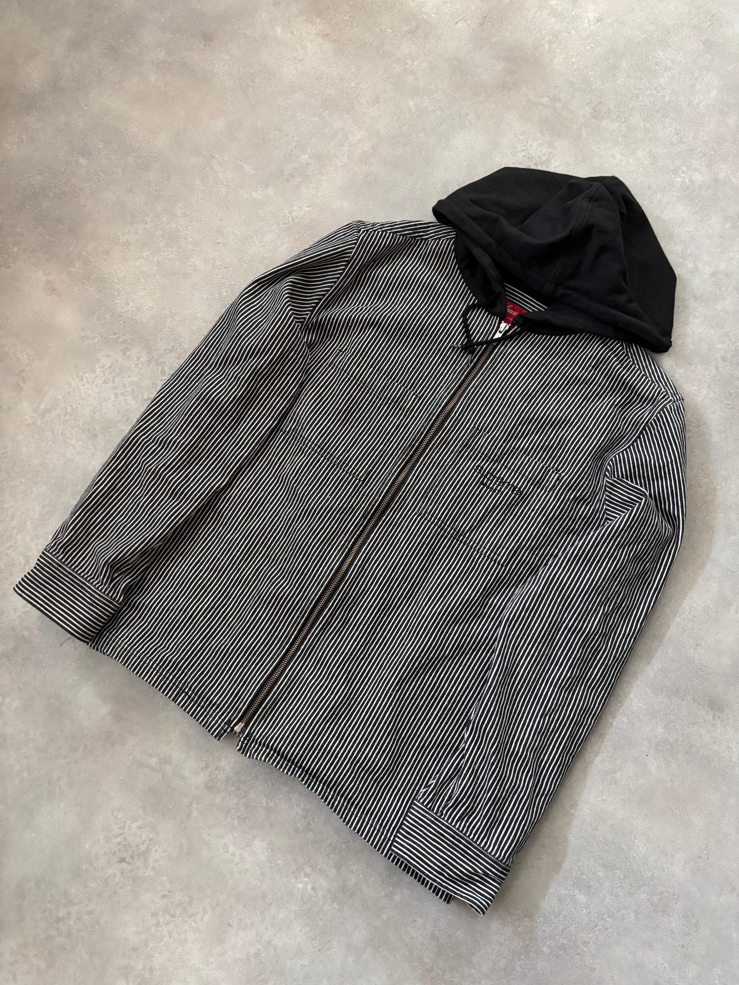 Supreme Striped Hooded Jacket (Str. L)