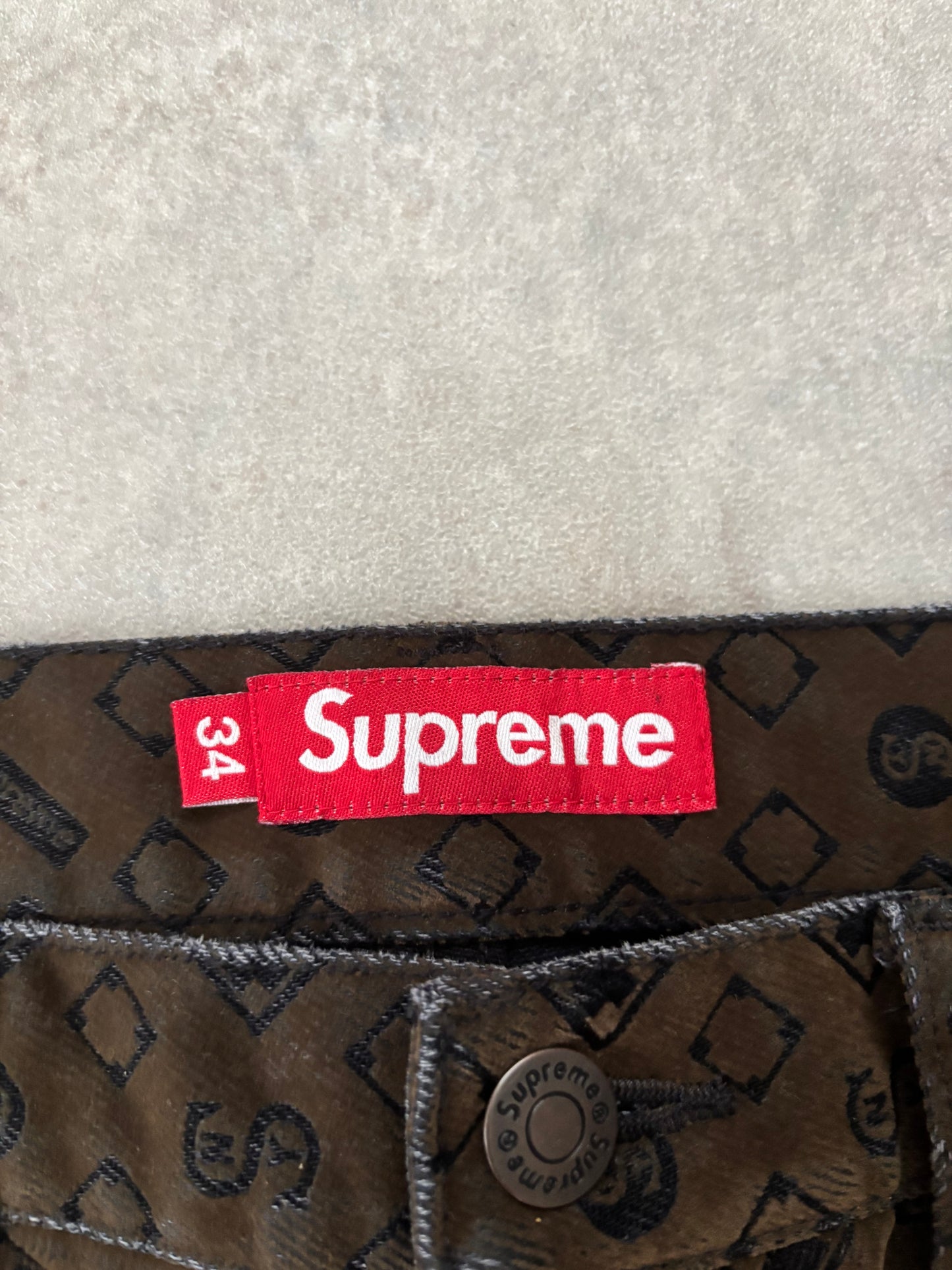 Supreme Flocked Loose Fit Jean (Str. 34)