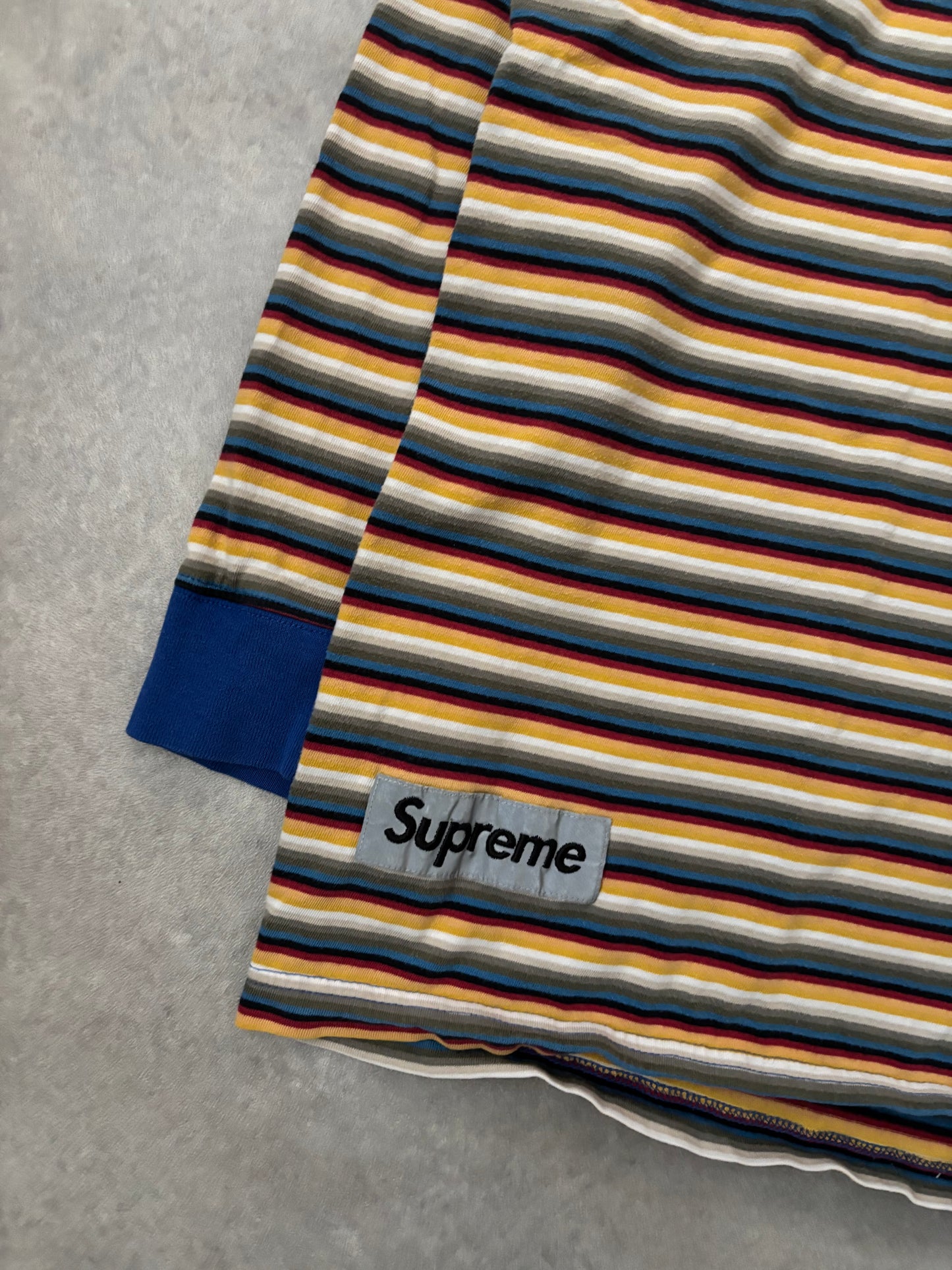 Supreme Multi Stripe Reflective Patch L/S Top (Str. XL)