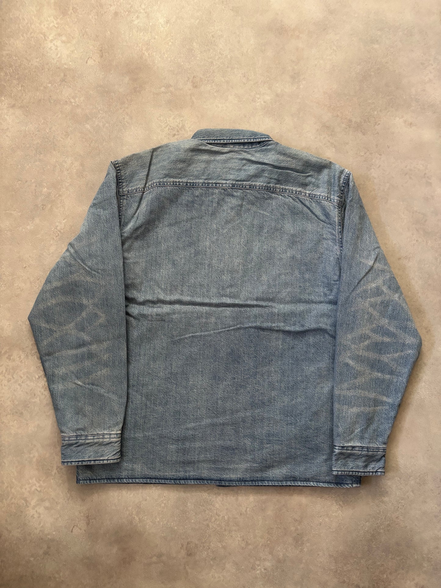 Supreme Quilted Lined Denim Snap Shirt (Str. M)