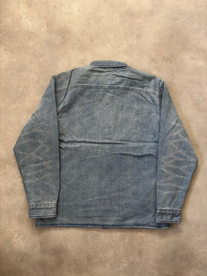 Supreme Quilted Lined Denim Snap Shirt (Str. M)