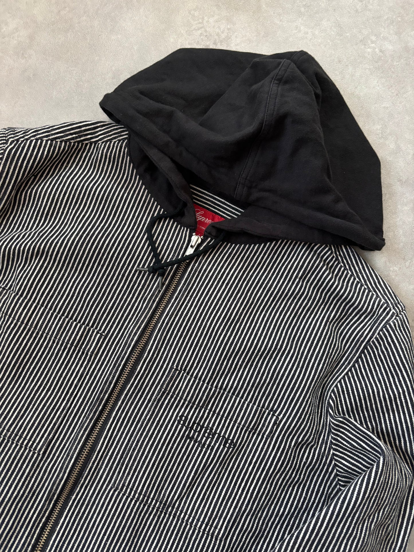 Supreme Striped Hooded Jacket (Str. L)