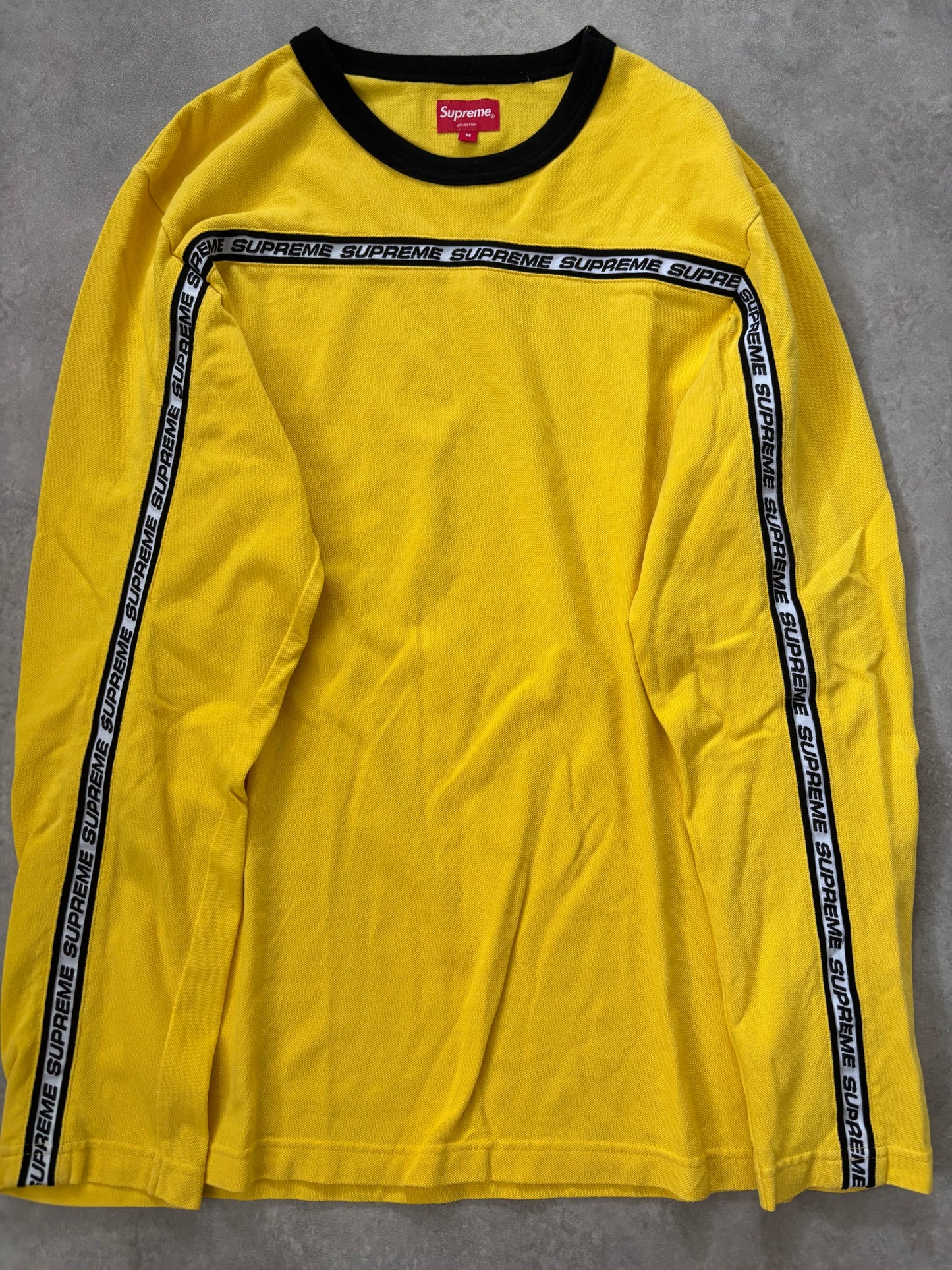 Supreme Tape Stripe L/S Pique Top (Str. M)
