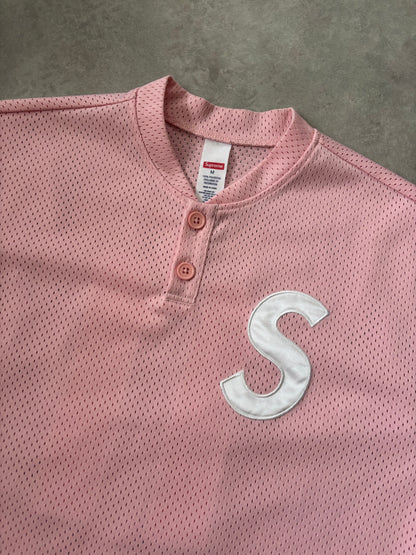 Supreme S Logo Baseball Henley (Str. M)