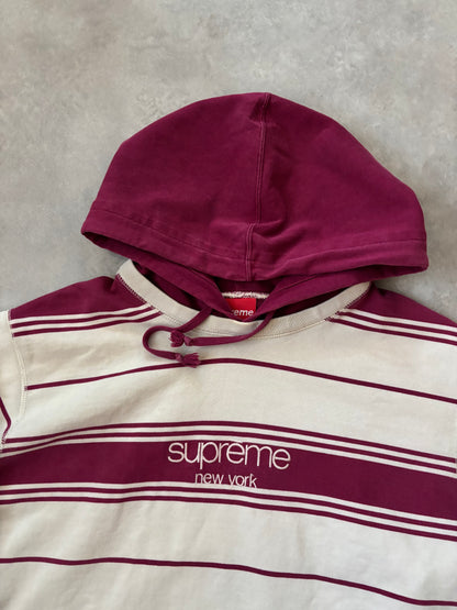 Supreme Striped Hooded Crewneck (Str. L)
