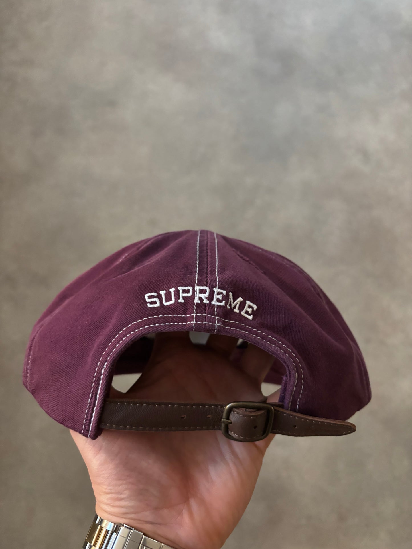Supreme Distressed Script 6-Panel