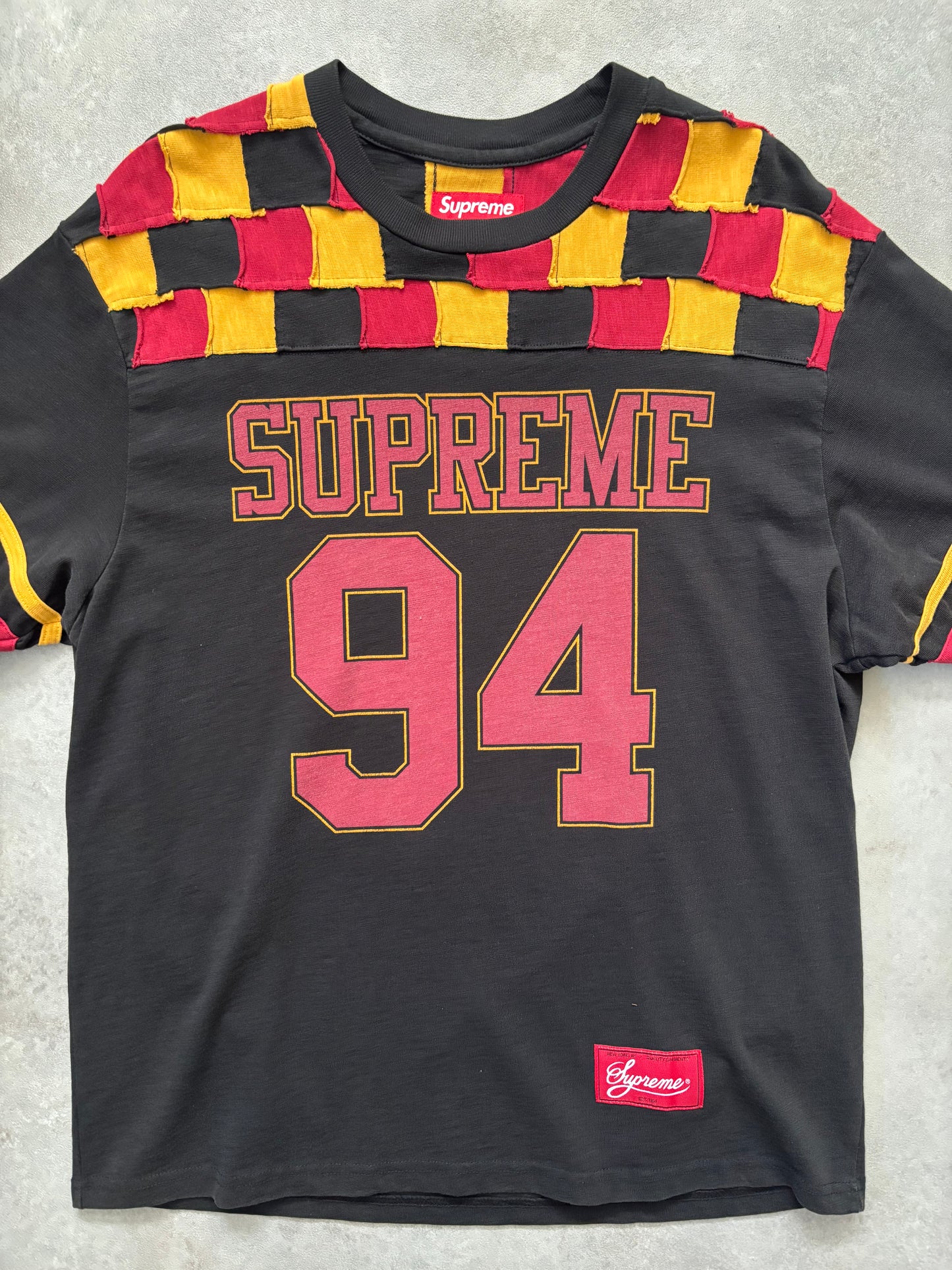 Supreme Patchwork Yoke Football Top (Str. L)